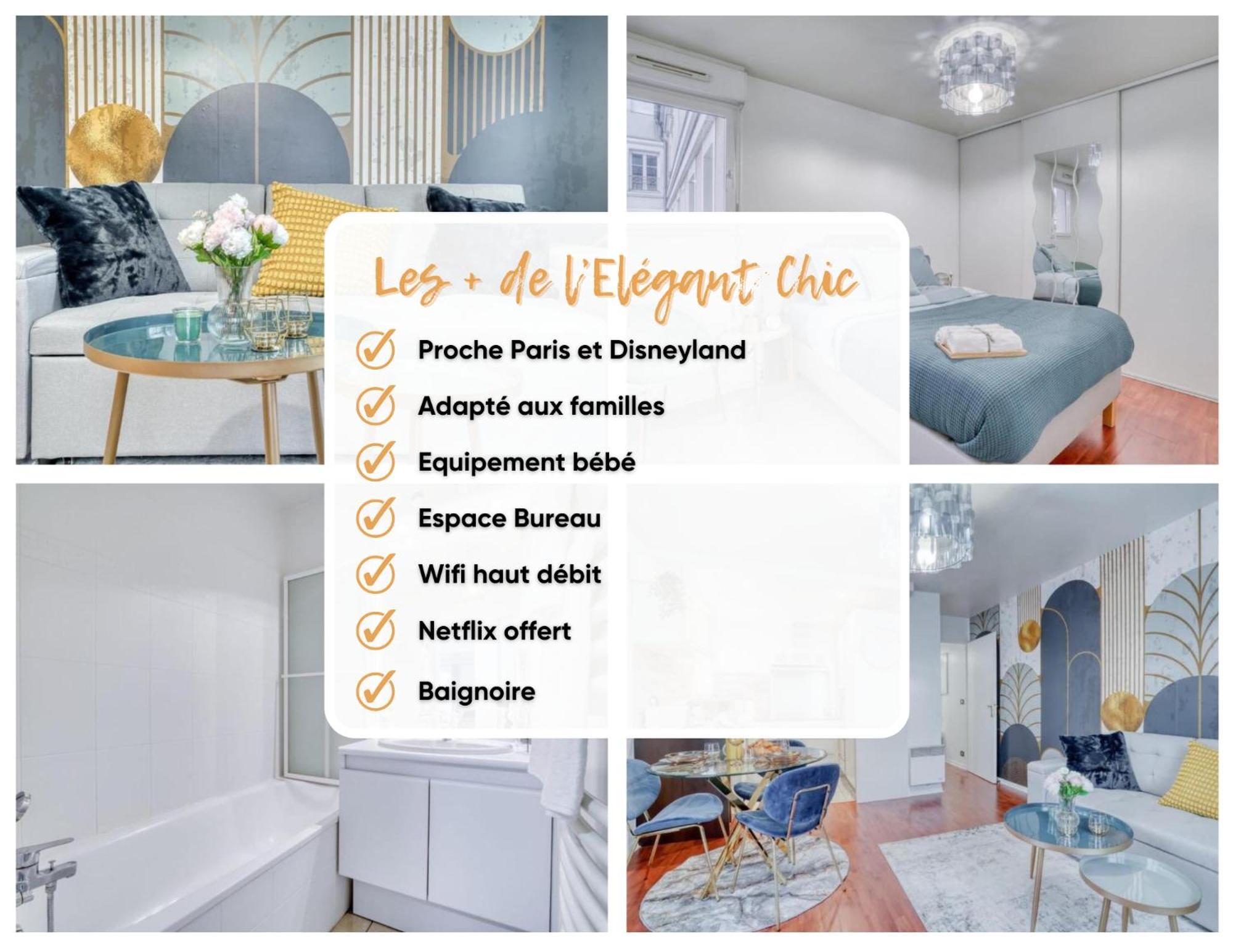 L'elegant Chic-t2-paris-disneyland Jo Paris 2024 Apartamento